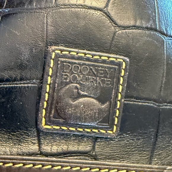 Dooney & Bourke Croc-Embossed Leather cosmetic Pouch Brown - Picture 11 of 15